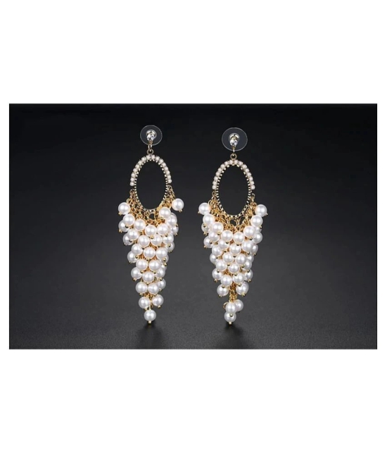 YouBella Gold Plated Crystal Earrings for Girls and Women - White