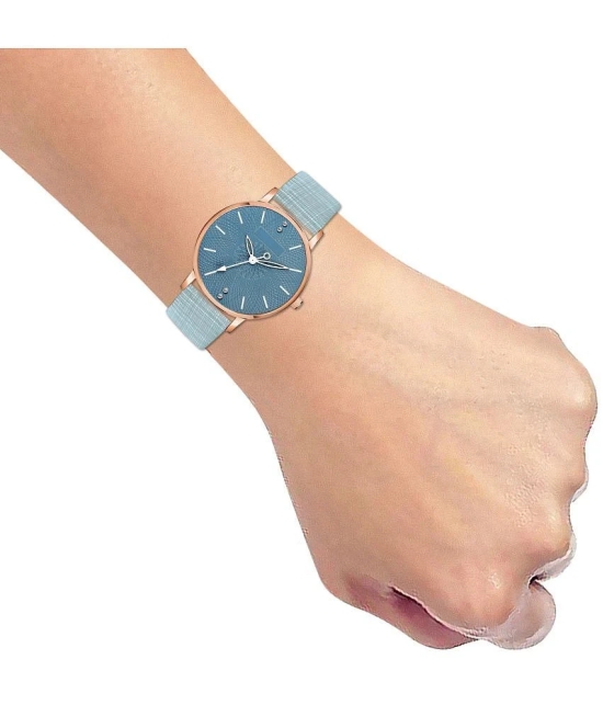 Newman Blue Leather Analog Womens Watch