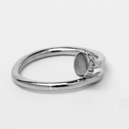 Nailed 925 Sterling Silver Zircon Ring-Silver / 6.5