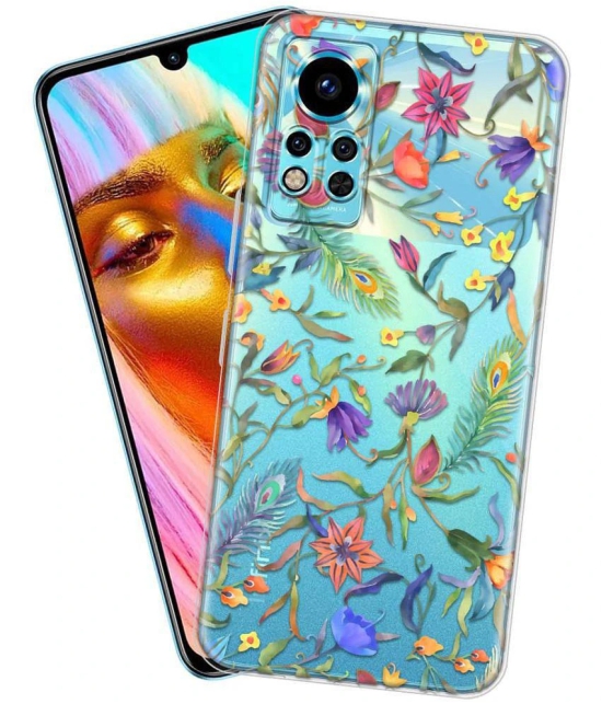 NBOX - Multicolor Silicon Printed Back Cover Compatible For infinix Note 12 i ( Pack of 1 )