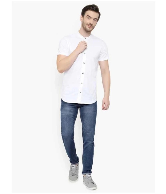 Glito Cotton Blend White Shirt Single - None