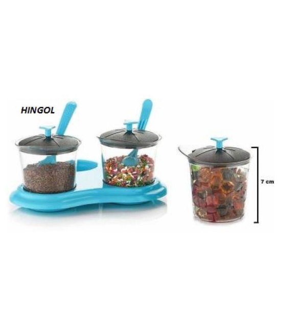 HINGOL Multipurpose Storage Plastic Pickle Container Set of 1 350 mL - Multicolor