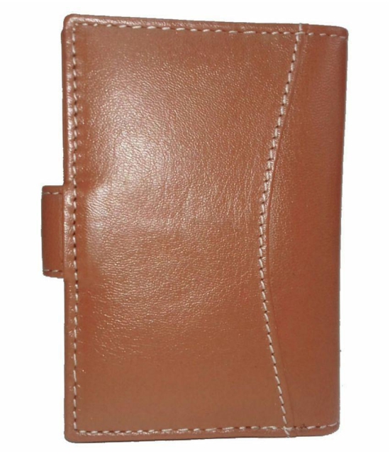 Tough Button Tan Card Holder - Tan