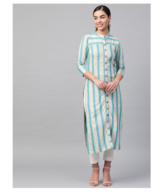 KSUT Multicoloured Cotton Straight Kurti - S