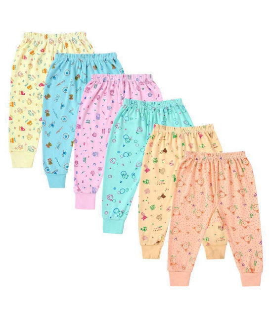 DAYAKU Yellow, Blue,Pink, Turquoise, Beige and Peach Kids Boys & Girls Pyjamas Pack of 6 - None