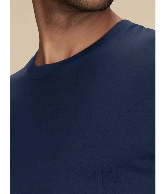 XYXX Cotton Regular Fit Solid Half Sleeves Mens T-Shirt - Navy ( Pack of 1 ) - None