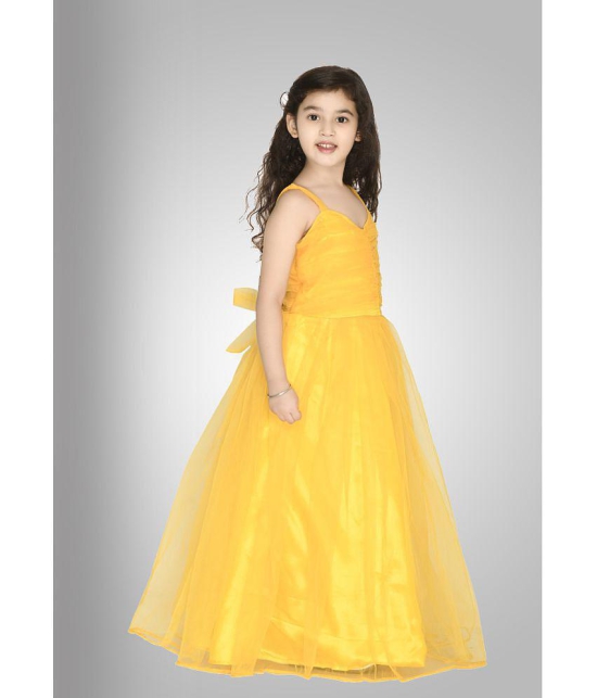 Arshia Fashions - Yellow Net Girls Gown ( Pack of 1 ) - None