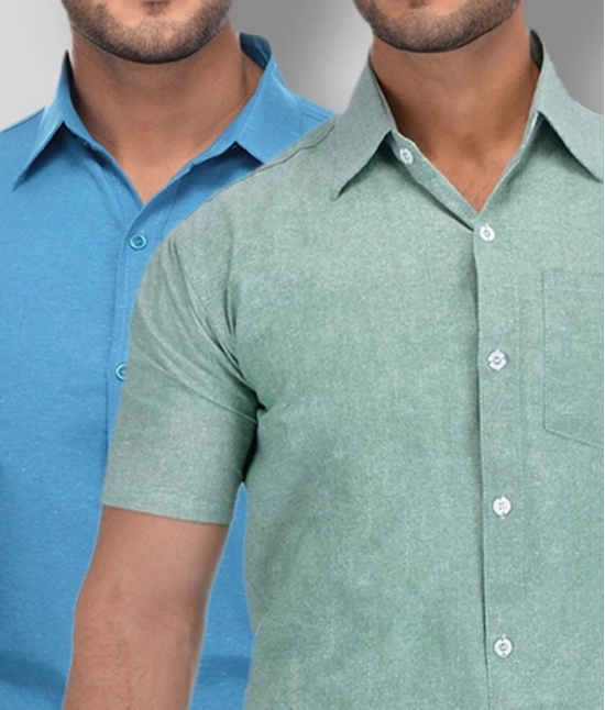 DESHBANDHU DBK - Multicolor Cotton Regular Fit Mens Casual Shirt (Pack of 2 ) - None