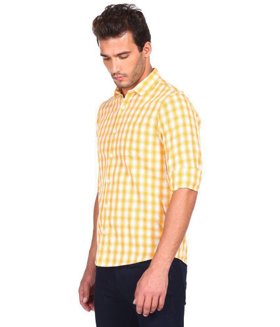 Ruggers - 100 Percent Cotton Regular Fit Yellow Men's Casual Shirt ( Pack of 1 ) - None