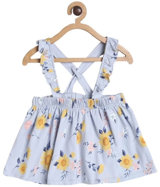 miniklub Blue Cotton Baby Girl Top & Skirt ( Pack of 2 ) - None