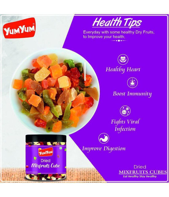 YUM YUM Mixed Dried Fruits Healthy Snack-200g Cranberries, Strawberries, Kiwi, Mango, Pineapple,