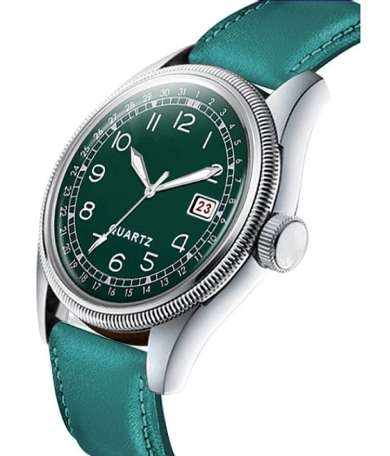 Newman Green Leather Analog Mens Watch