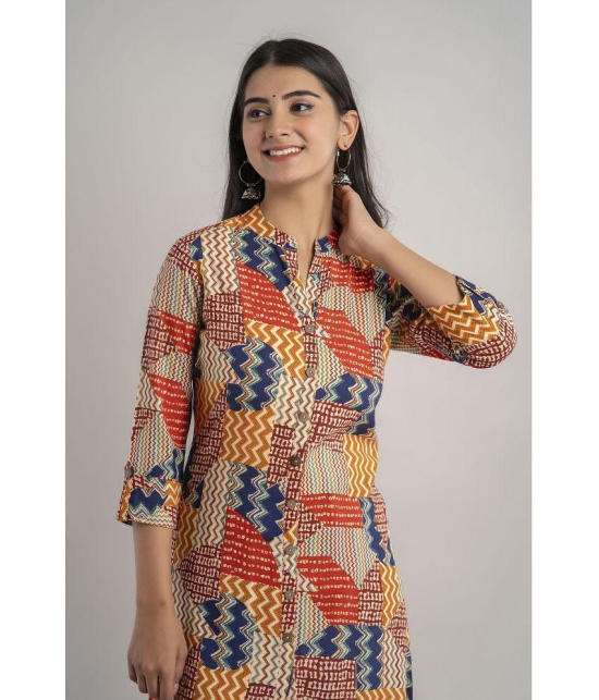 MAUKA - Multicolor Rayon Womens Straight Kurti ( Pack of 1 ) - None