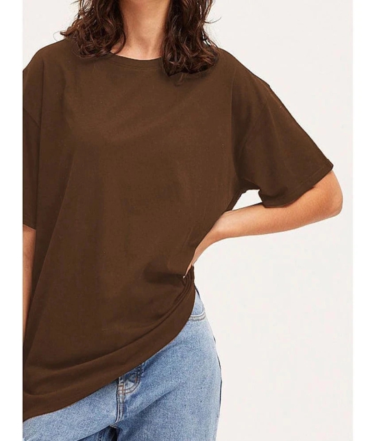 clafoutis Brown Cotton Womens T-Shirt ( Pack of 1 ) - None