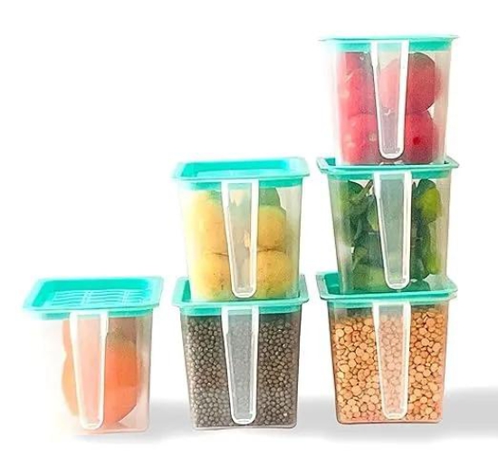 Unbreakable Fridge Containers (Pack of 6)-Free Size