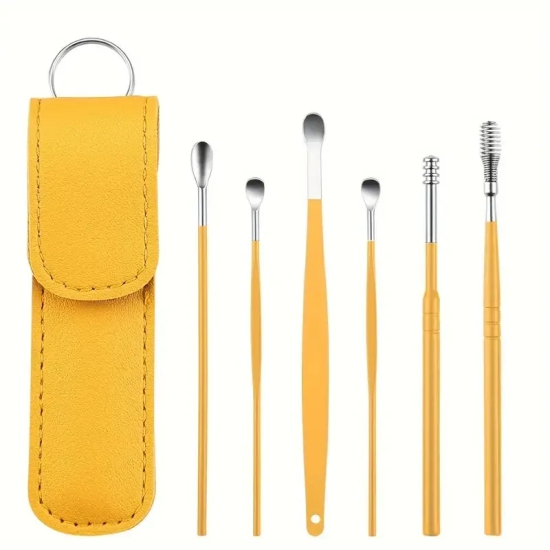 PrimeChoice Ear Wax Removal Tool Set: Professional Cleaning Solution-Yellow