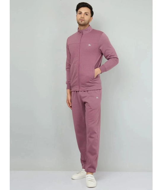 YHA Purple Fleece Regular Fit Mens Tracksuit ( Pack of 1 ) - None