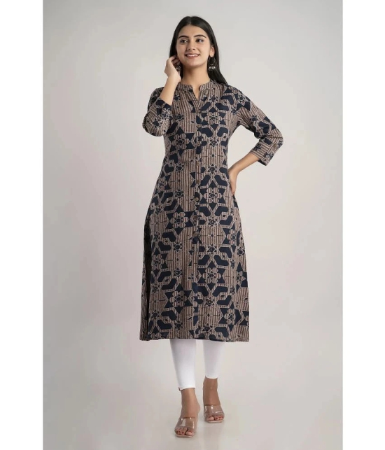 MAUKA - Brown Rayon Womens Straight Kurti ( Pack of 1 ) - None