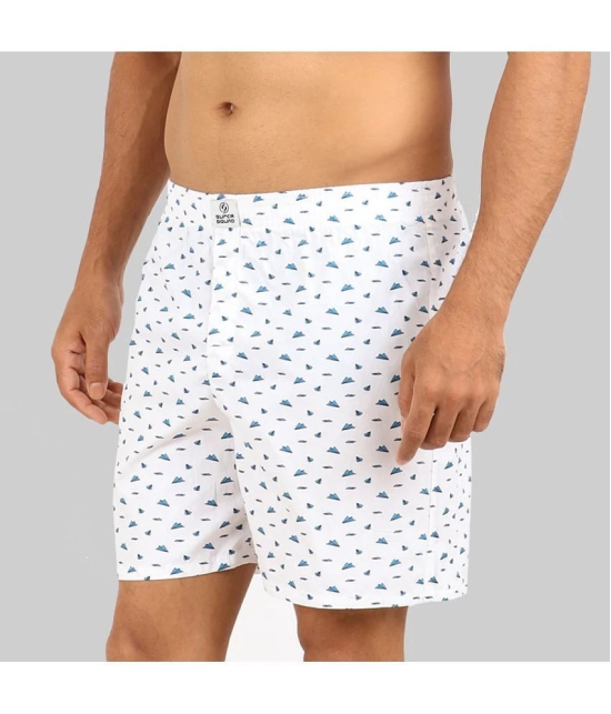 White Cotton Mens Boxer- ( Pack of 1 ) - None