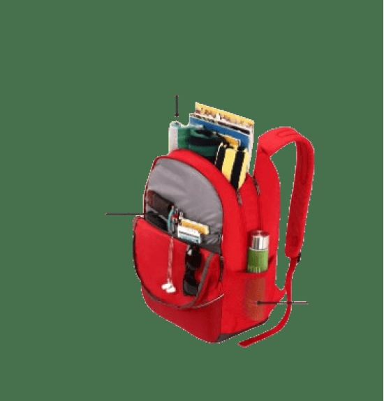 Large 32 L Backpack POPIN CASUAL BACKPACK 03 -RED  (Red)