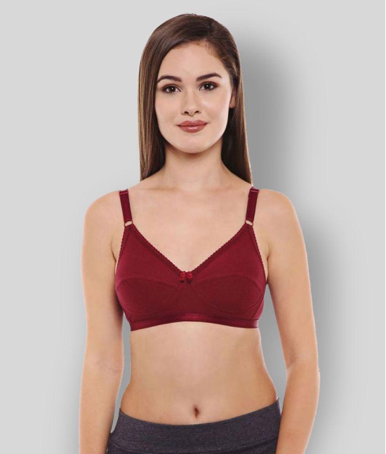 Bodycare Cotton Seamless Bra - Maroon - 34