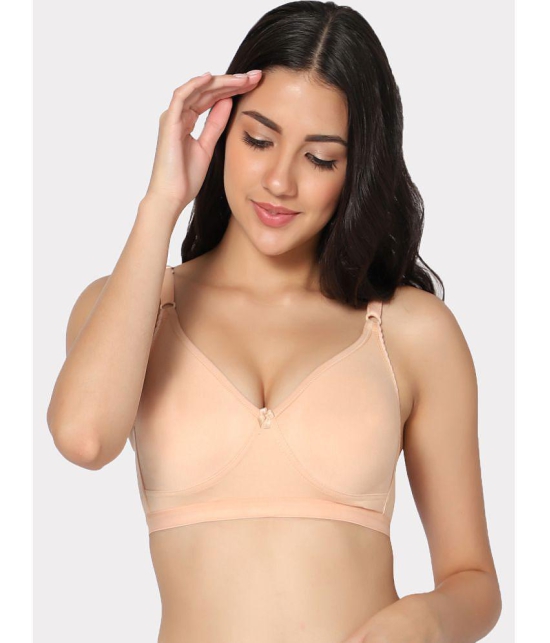 IN CARE LINGERIE - Beige Cotton Non Padded Womens T-Shirt Bra ( Pack of 1 ) - None