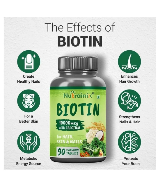 Nutrainix Biotin Vitamin C for Hair 120 no.s Vitamins Tablets