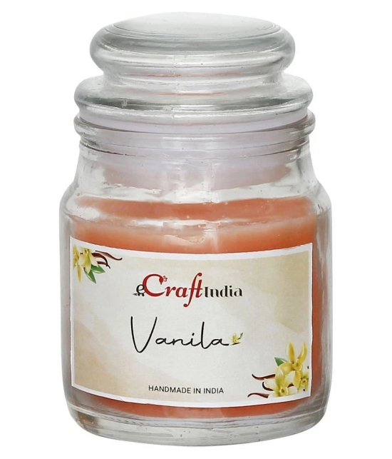 eCraftIndia Vanilla Votive Jar Candle Scented - Pack of 1