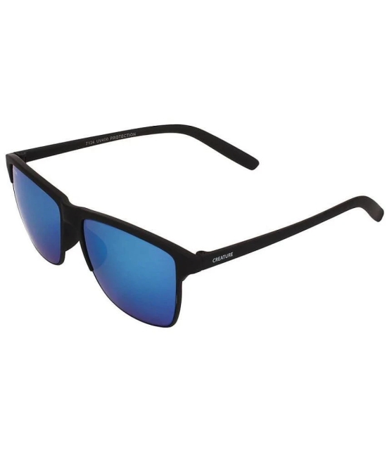 Creature Black Rectangular Sunglasses ( Pack of 2 ) - Medium