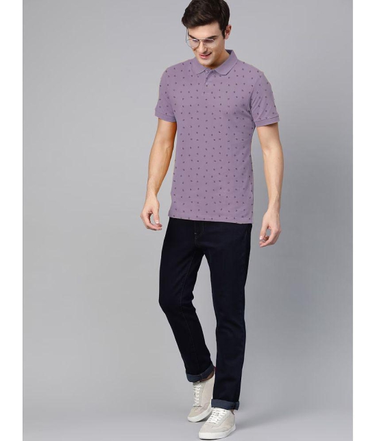 ADORATE - Lavender Cotton Blend Regular Fit Men's Polo T Shirt ( Pack of 1 ) - None