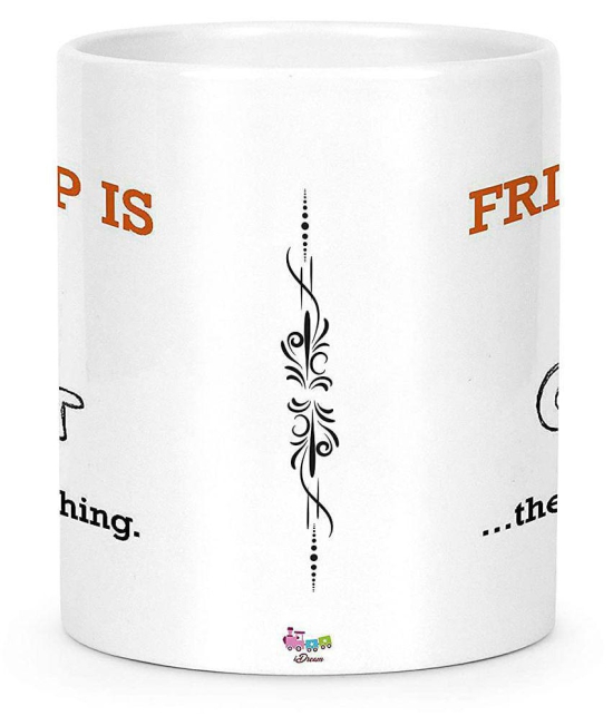 Idream Quote Printed Ceramic Coffee Mug 1 Pcs 330 mL - White