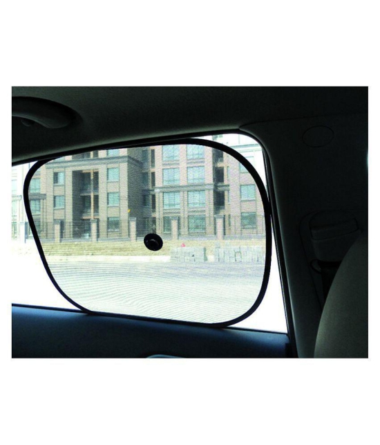 Kozdiko Black Color Chipokoo Car Window Side Sunshade Curtains Set Of 4 Pcs For Hyundai Santro Xing