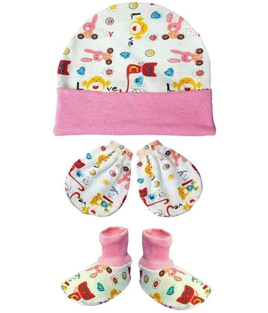 thriftkart - New born Babys Cotton Mitten Set 0-6 Months, Pack of 3 (0-6 Months) - Multicolor