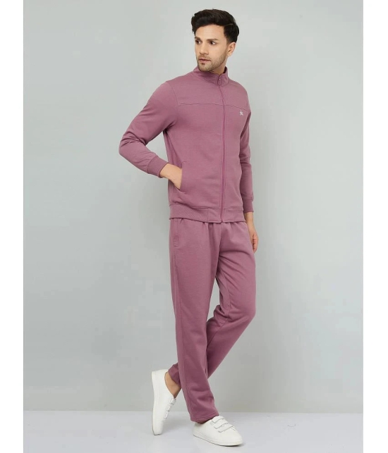 YHA Purple Fleece Regular Fit Mens Tracksuit ( Pack of 1 ) - None