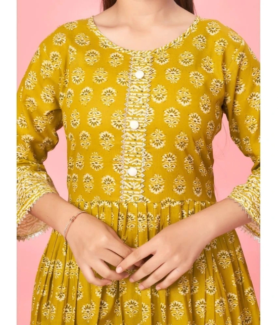 Aarika Yellow Cotton Girls Kurti ( Pack of 1 ) - None