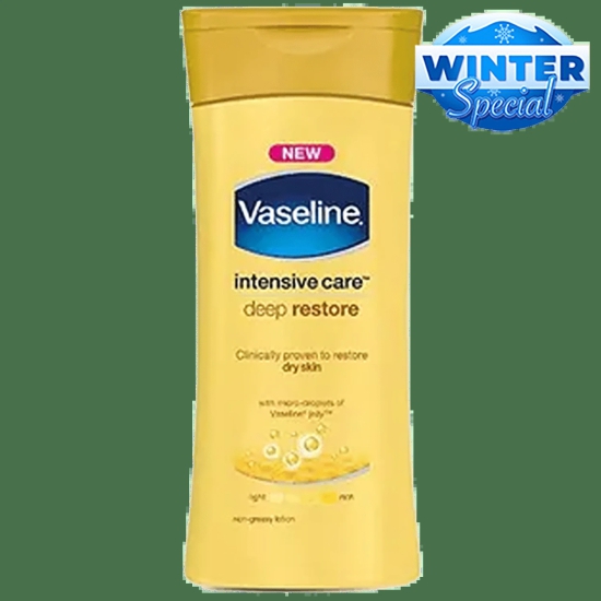 Vaseline Intensive Care Deep Restore Body Lotion - Dry Skin, With Micro-Droplets Of Vaseline Jelly, 40 Ml