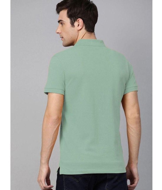 ADORATE Cotton Blend Regular Fit Solid Half Sleeves Mens Polo T Shirt - Mint Green ( Pack of 1 ) - None