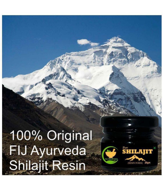 FIJ AYURVEDA Pure Ayurvedic Shilajit/Shilajit Resin (Semi Liquid) - 20Gm (Pack of 1)