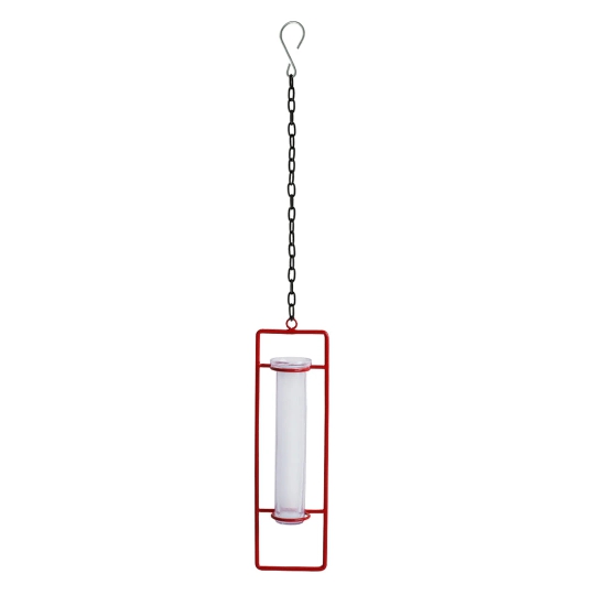 Modern Glass Garden Test Tube Hanging Planter/Vase (10 Inch, Red)