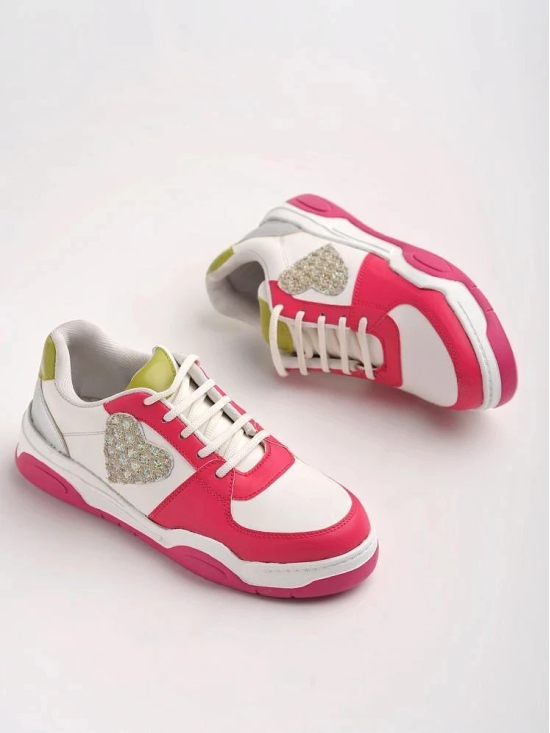 Shoetopia White Womens Sneakers - None