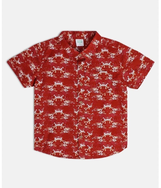 MINI KLUB Single 100% Cotton Half Sleeves Shirt ( Red ) - None