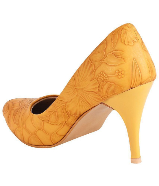 Shoetopia Yellow Women''s Pumps Heels - None