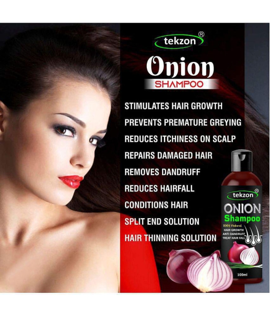 TEKZON Onion Hair Fall Shampoo for Hair Growth & Hair Fall Control Shampoo 100 mL Pack of 3