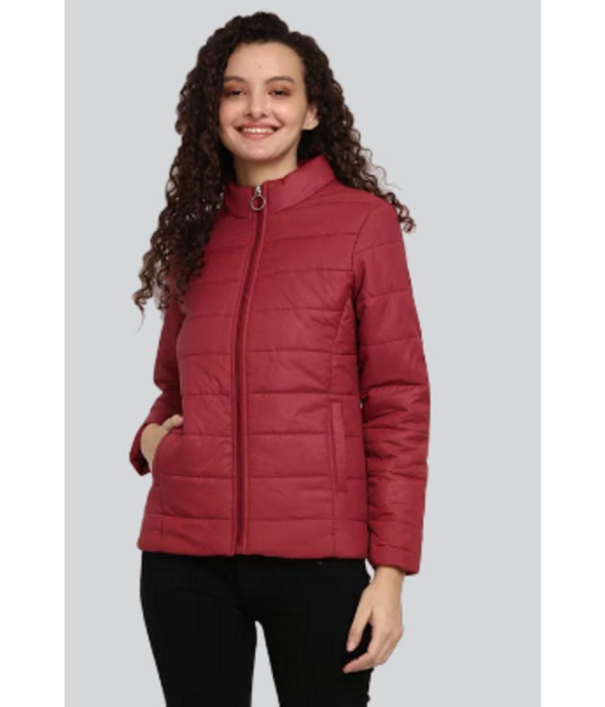 PPTHEFASHIONHUB - Polyester Maroon Puffer Pack of 1 - None