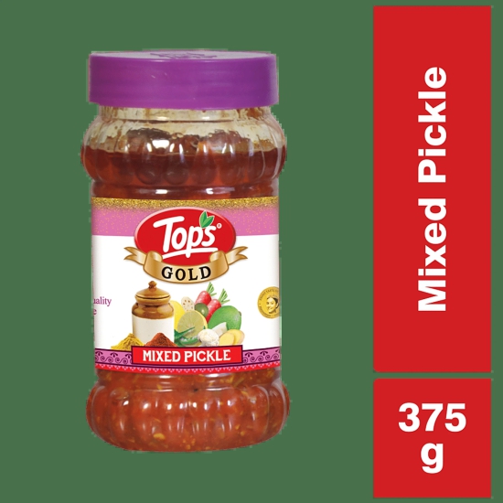 Tops Pickle - Gold Mixed, Spicy Condiment, Accompaniment For Meals, 375 G Jar