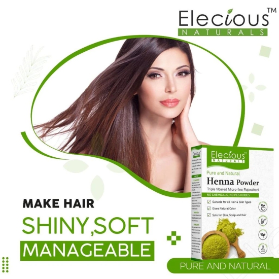 Elecious Natural Henna Powder (200 Grams)