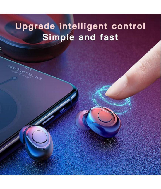 Life Like TWS With 1200 mAh In Ear Bluetooth Earphone 5 Hours Playback Bluetooth IPX4(Splash Proof) Auto pairing -Bluetooth V 5.1 Black