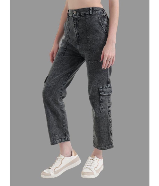 DKGF Fashion - Grey Denim Straight Fit Women''s Jeans ( Pack of 1 ) - None