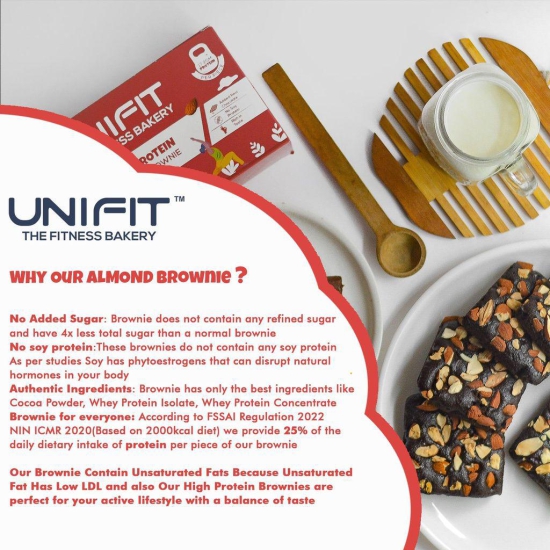 UNIFIT Whey Protein Almond Brownie Pack of 4