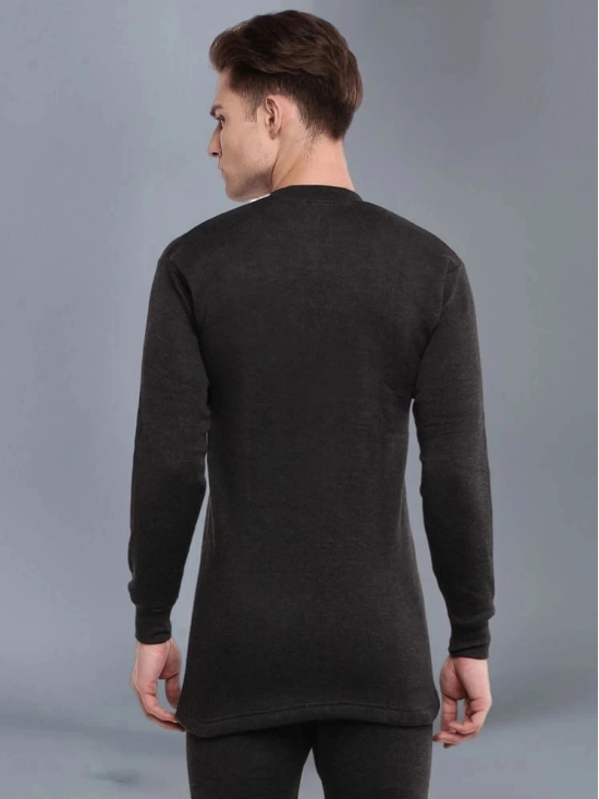 Dollar Pack of 1 Cotton Blend Mens Thermal Tops ( Black ) - None